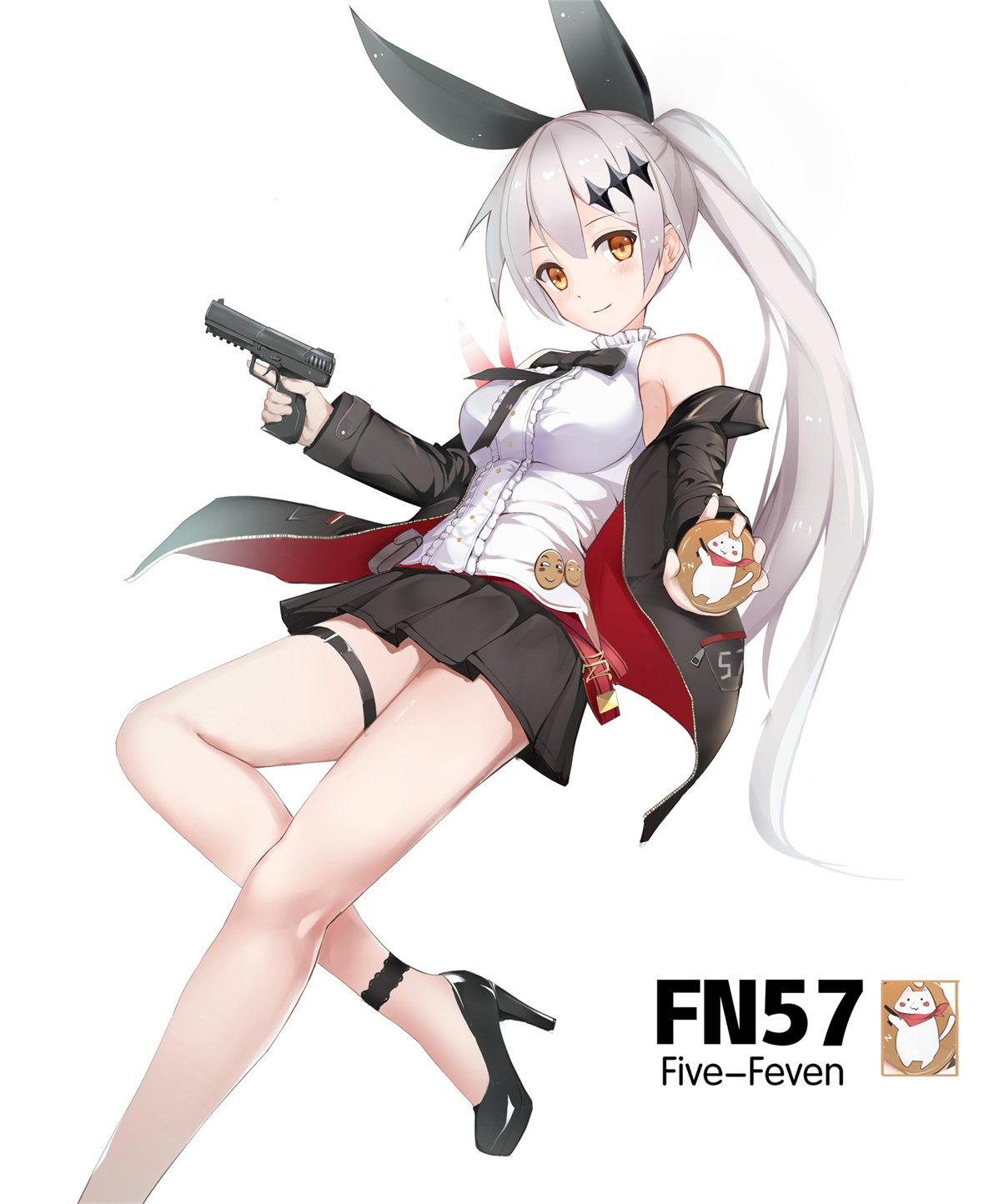 Five-seveN (Girls' Frontline) - Аниме, Арт, Anime Art, Girls Frontline, Five-Seven, Длиннопост