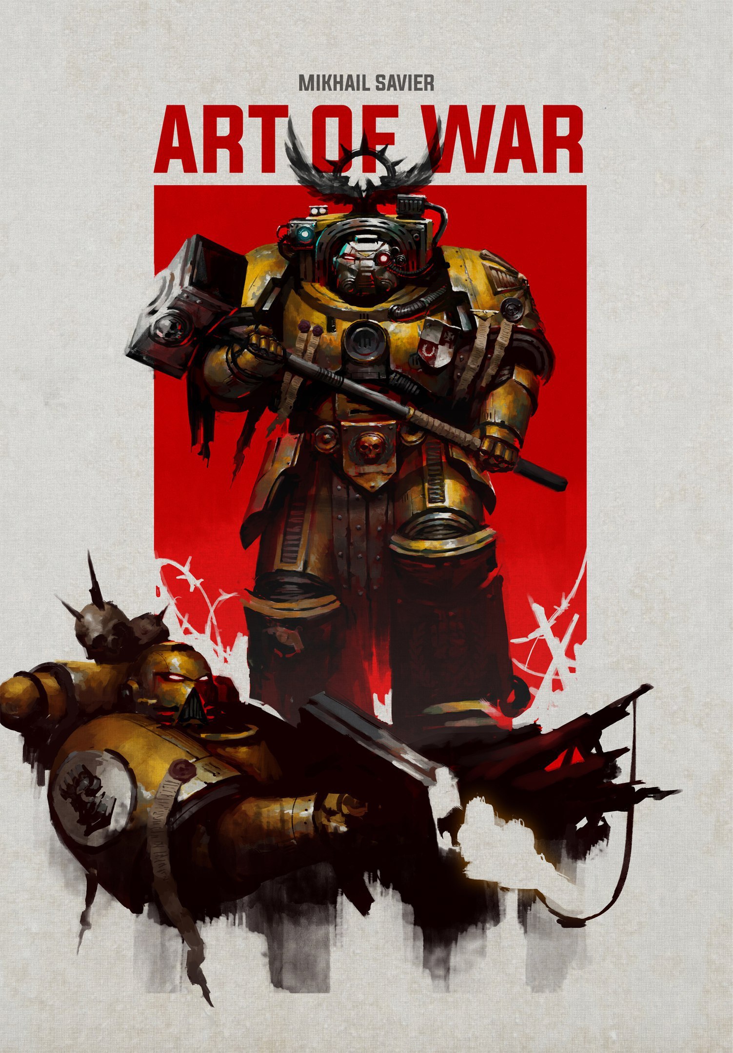 Cover of the future artbook by Mikhail Savier - Warhammer 40k, Mikhail Savier, Adeptus Astartes, Imperial fists, Wh Art