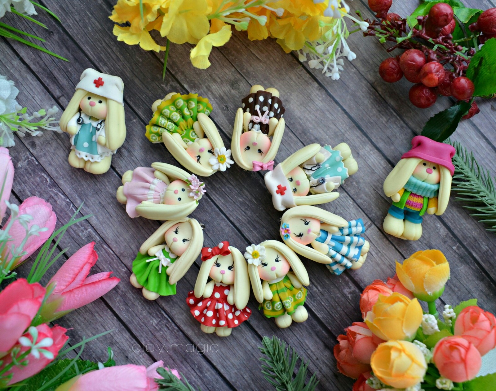 Little brooches - My, Polymer clay, honey, Summer, Needlework, Needlework without process, Creation, Hobby, Longpost