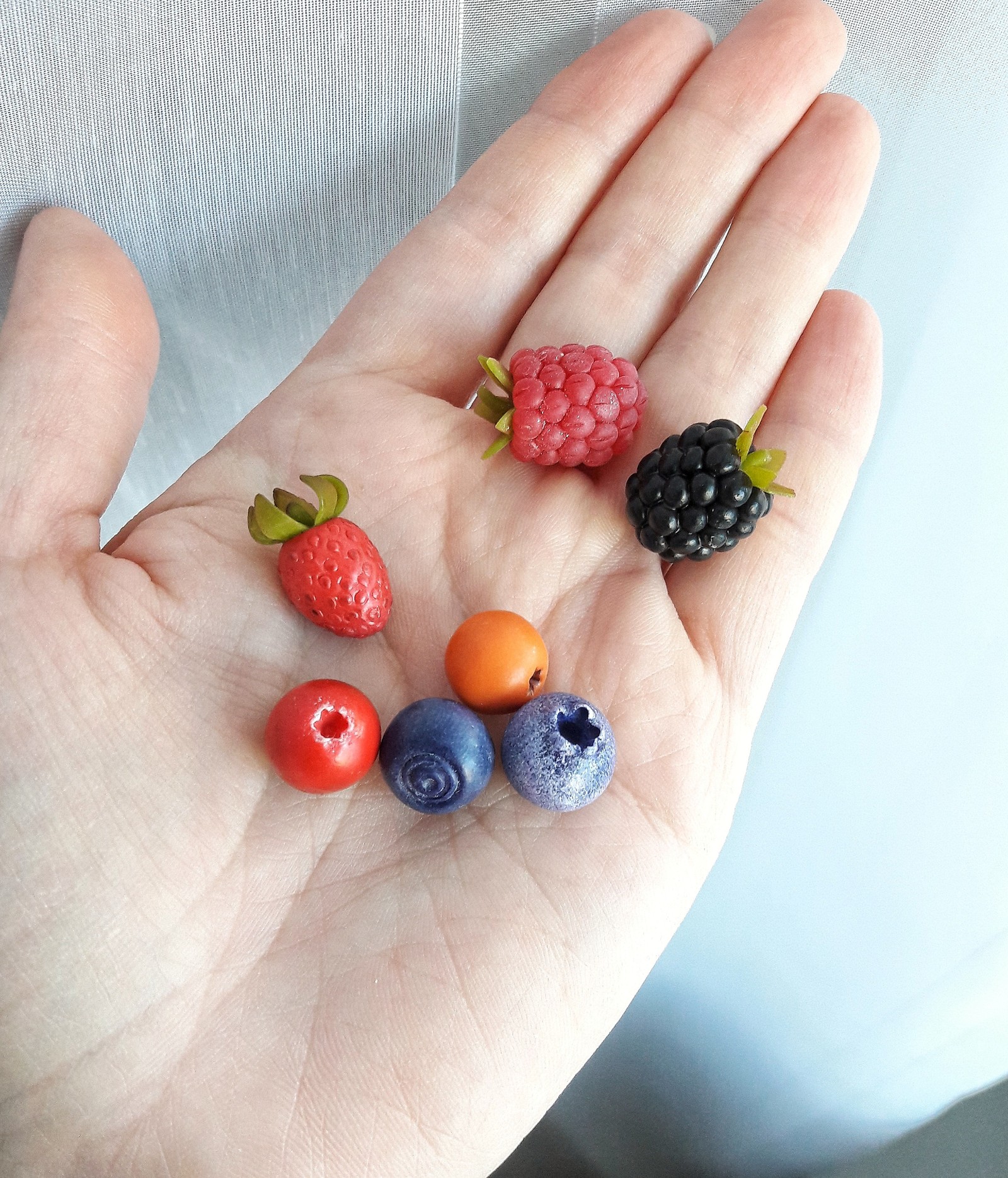 Berries - My, Polymer clay, Berries, Needlework, Needlework without process, Longpost