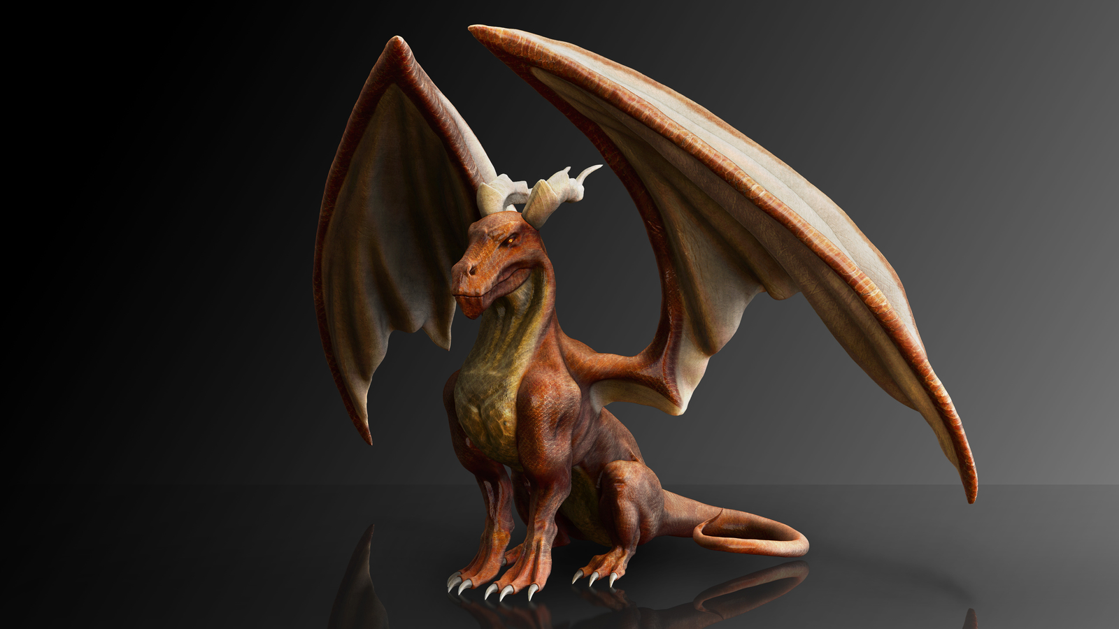 Dragon, the first thing in ZBrush - My, The Dragon, 3D, Zbrush, With your own hands