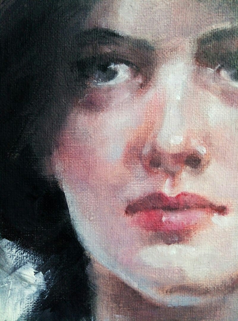 Oil portrait - My, Painting, Portrait, Well done, Longpost