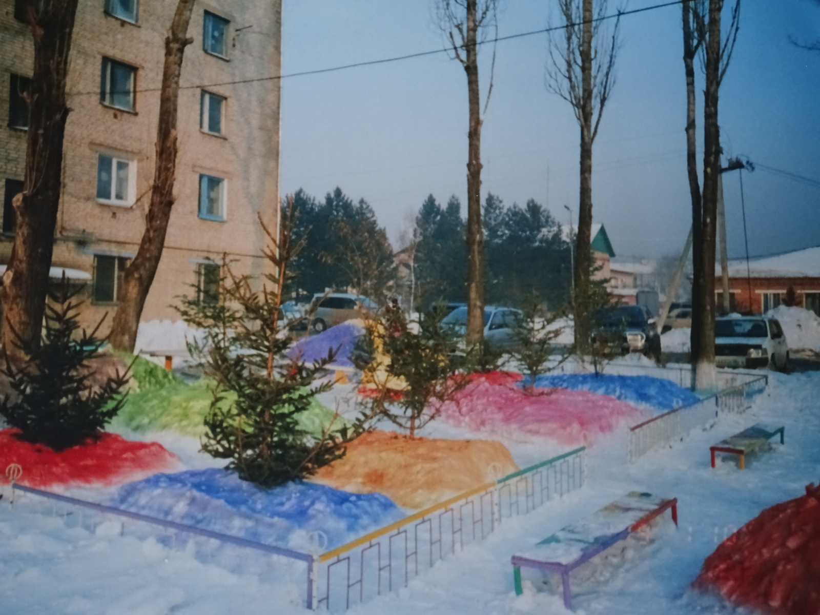 How I landscaped my yard (in winter). Part 3 - My, Дальний Восток, Primorsky Krai, Oktyabrsky District, Pokrovka, Courtyard, Beautification, Winter, , Longpost