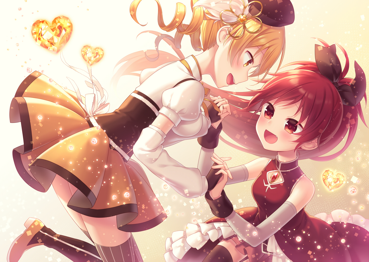 Kyouko Sakura and Mami Tomoe - Anime art, Mahou Shoujo Madoka Magica, Mami Tomoe, 