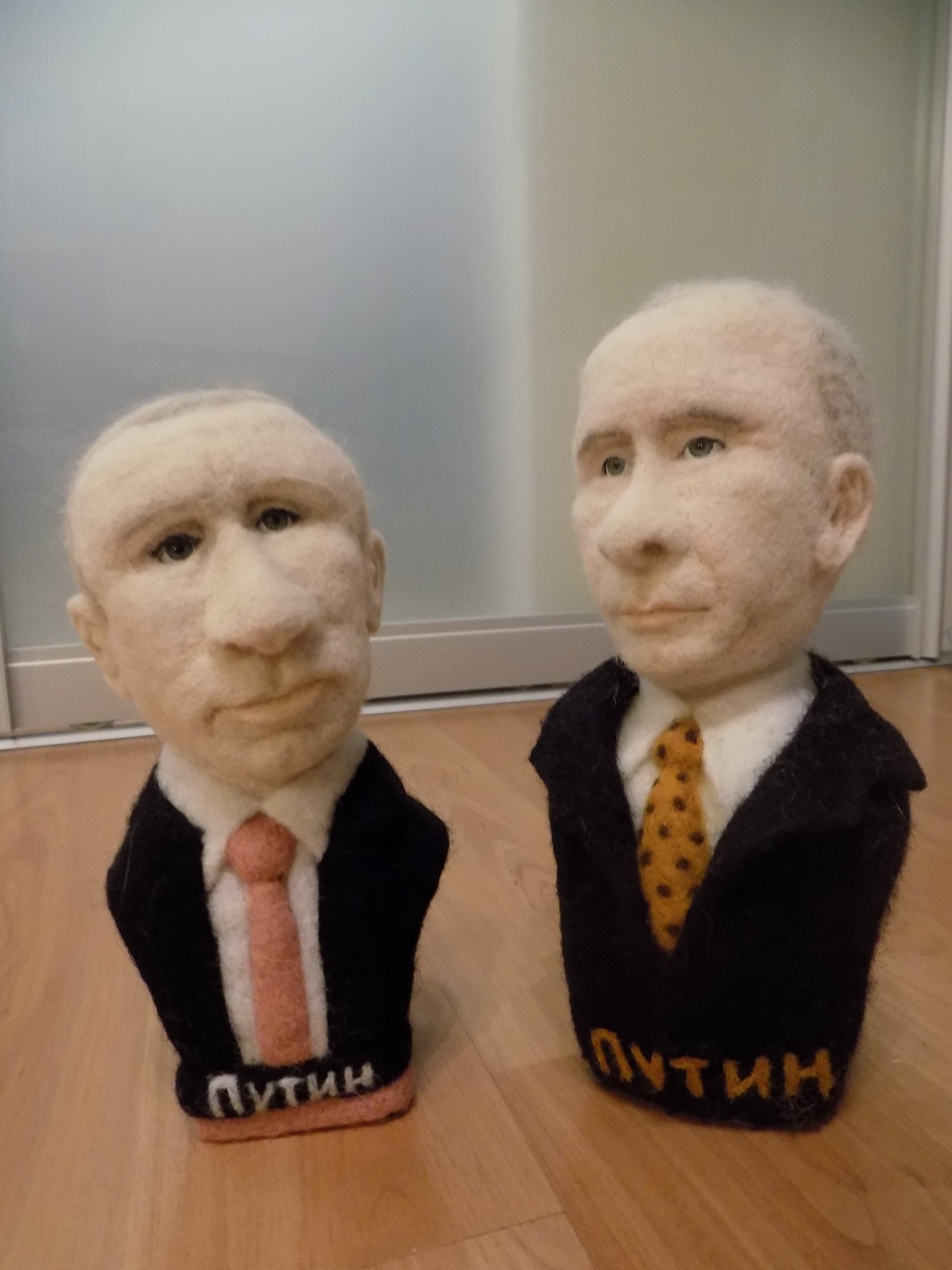 Felted Politicians - My, Dry felting, Needlework without process, Politics, Vladimir Putin, Donald Trump, Sobchak, , My, Longpost