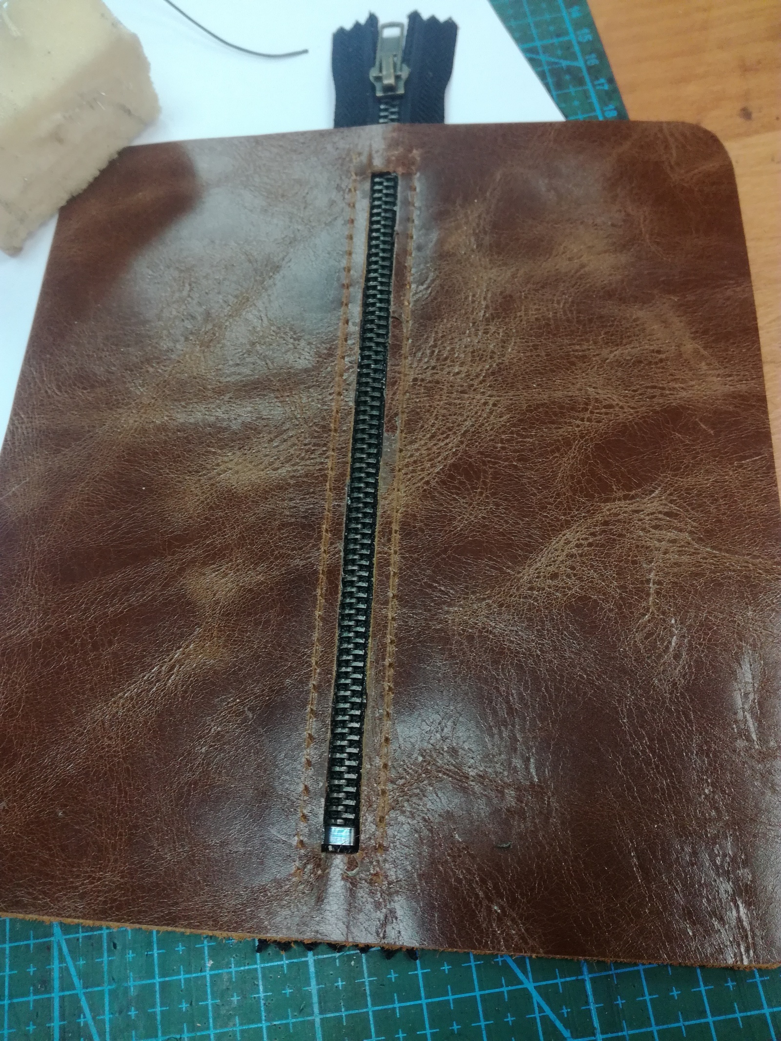 New wallet - My, Leather, Handmade, Longpost, With your own hands, Wallet, Video