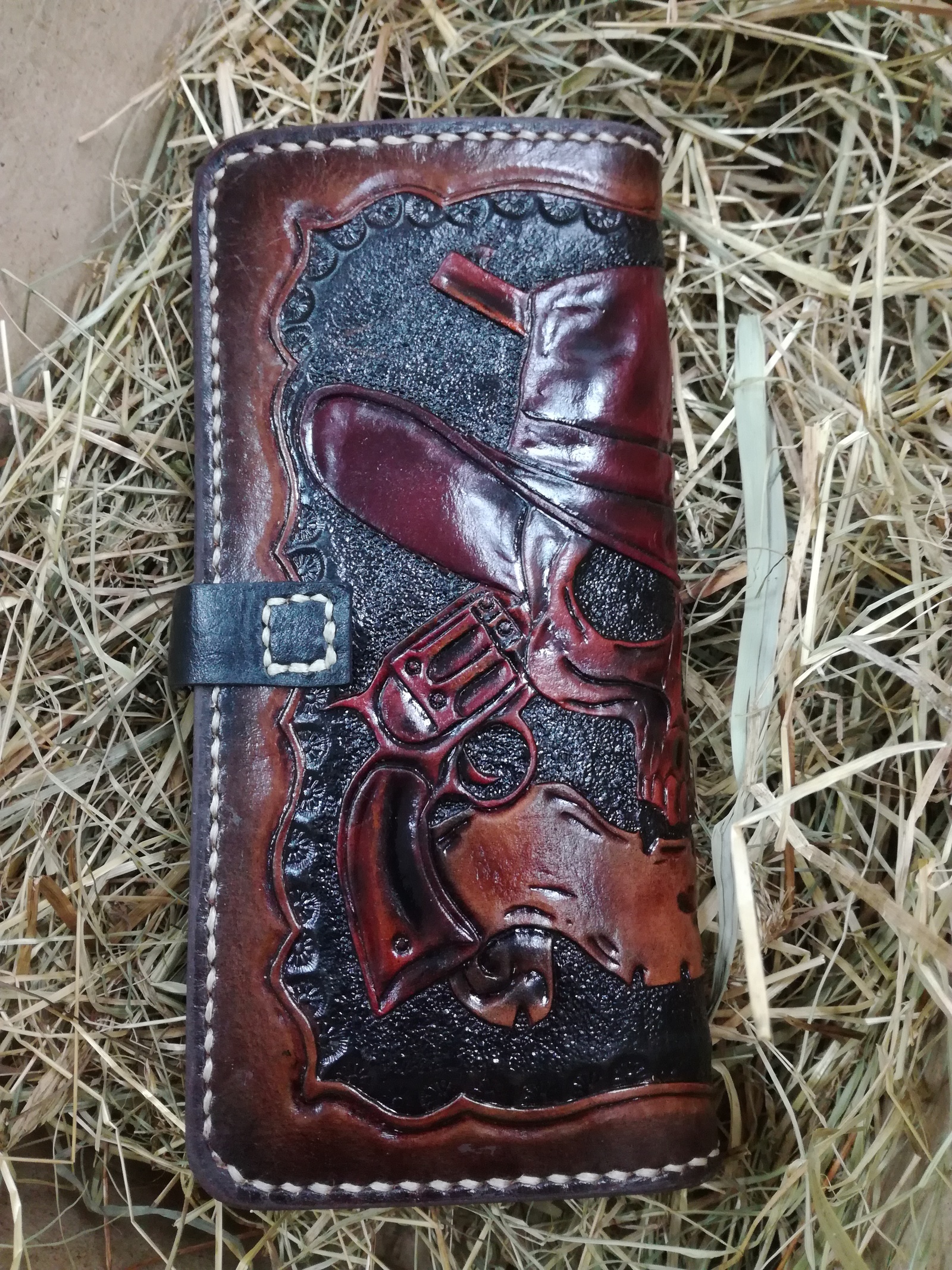 New wallet - My, Leather, Handmade, Longpost, With your own hands, Wallet, Video