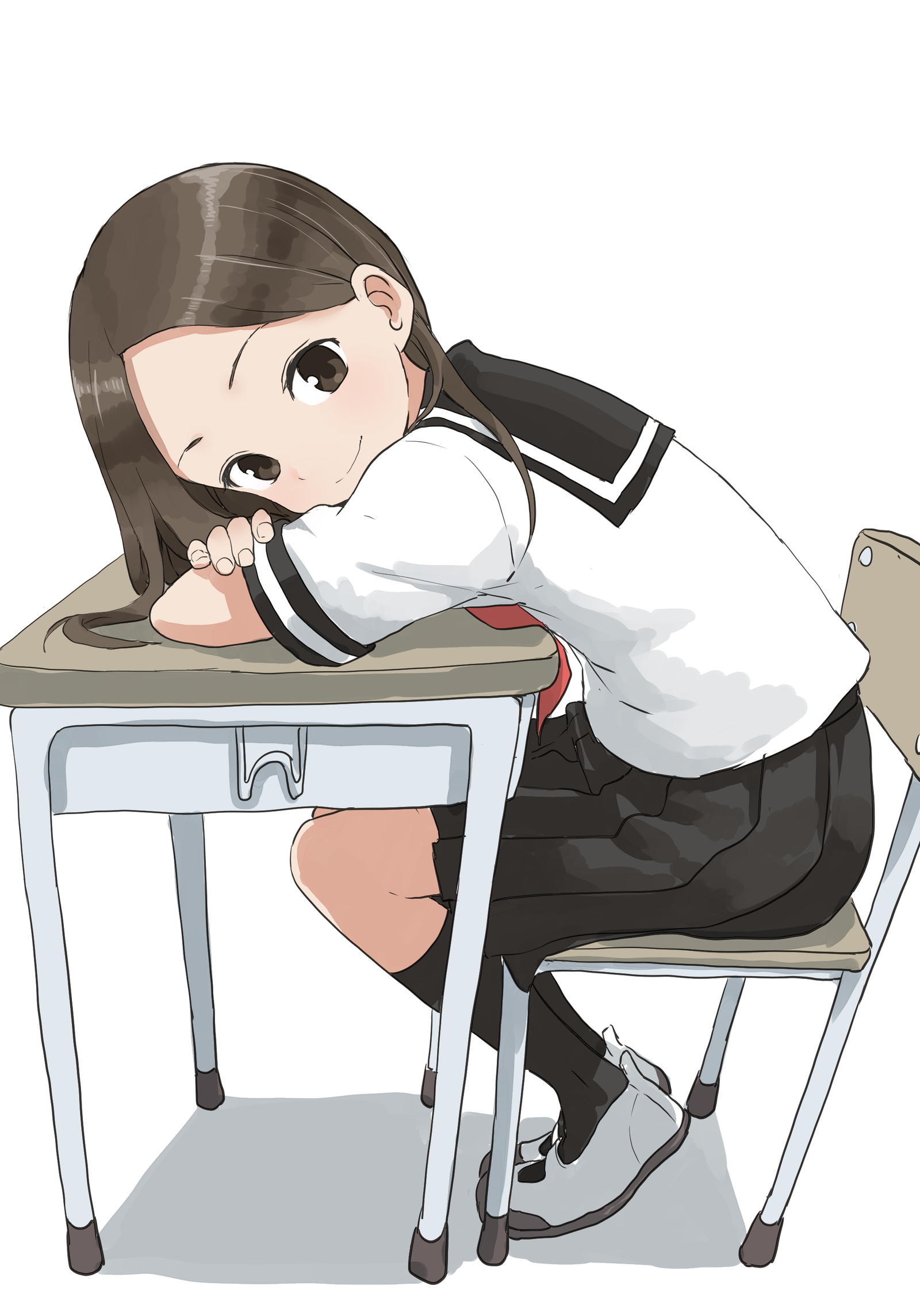 Takagi-san - Karakai jouzu no takagi-san, Takagi-San, Аниме, Anime Art, Serafuku, Школьная форма, Длиннопост, Seifuku