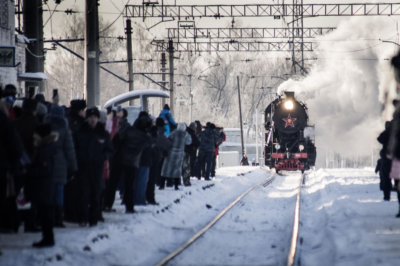Ретро поезд в Нерехте | Пикабу