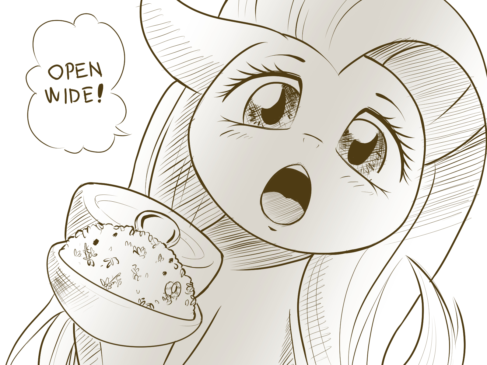 Open wider! - My little pony, Fluttershy, Phoenixperegrine