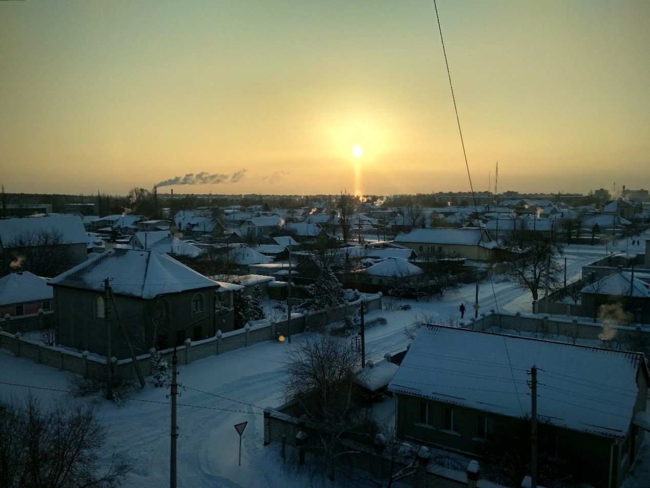 Световой столб - Моё, Солнечный столб, Световые столбы, Рассвет, Утро, Фотография