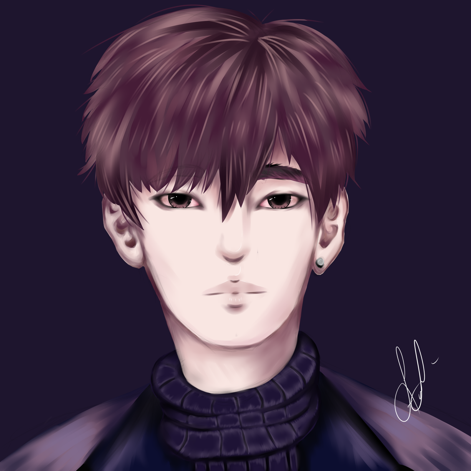 Attempts to draw V from BTS - My, Junior Academy of Artists, SAI, Bts, 