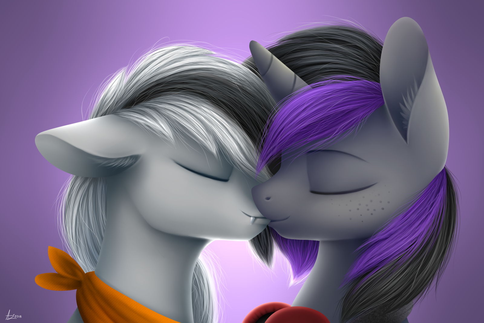 Tenderness - Art, Shipping, Original character, My little pony, Batpony, PonyArt, MLP gay