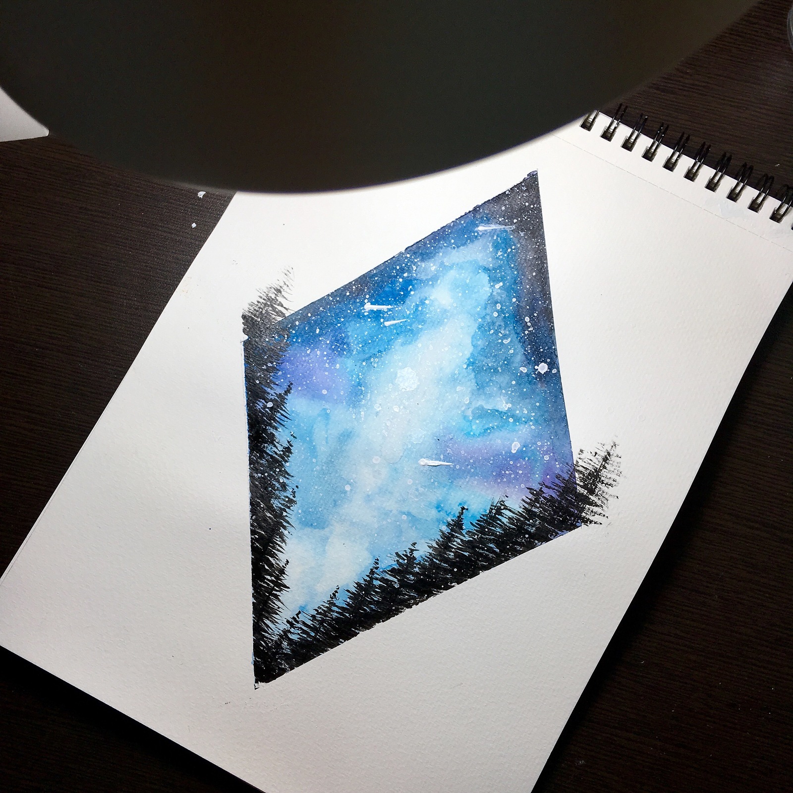 Please rate my watercolor drawings - Longpost, Forest, Space, Drawing, Painting, Watercolor, , My