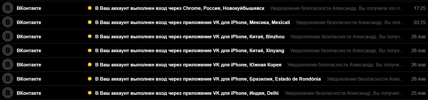 I wish I could travel the way my VKontakte account does... - In contact with, Notification, Travels, Hacking VK, My