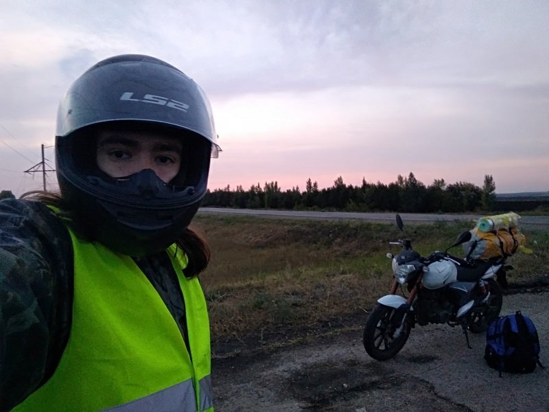 To the village to visit my grandfather, or a solo trip from the Leningrad region to the Saratov region on the Stels Flame 200 ... Under water - My, Motorcycles, Rain, Motorcycle travel, Dalnyak, Bikepost, Tambov, Saratov region, Stels Flame 200, Longpost, Moto