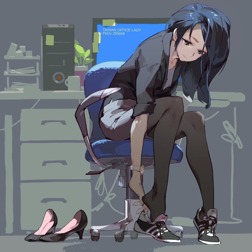 Office Lady - Anime Art, Аниме, Anime Original, Tennohi