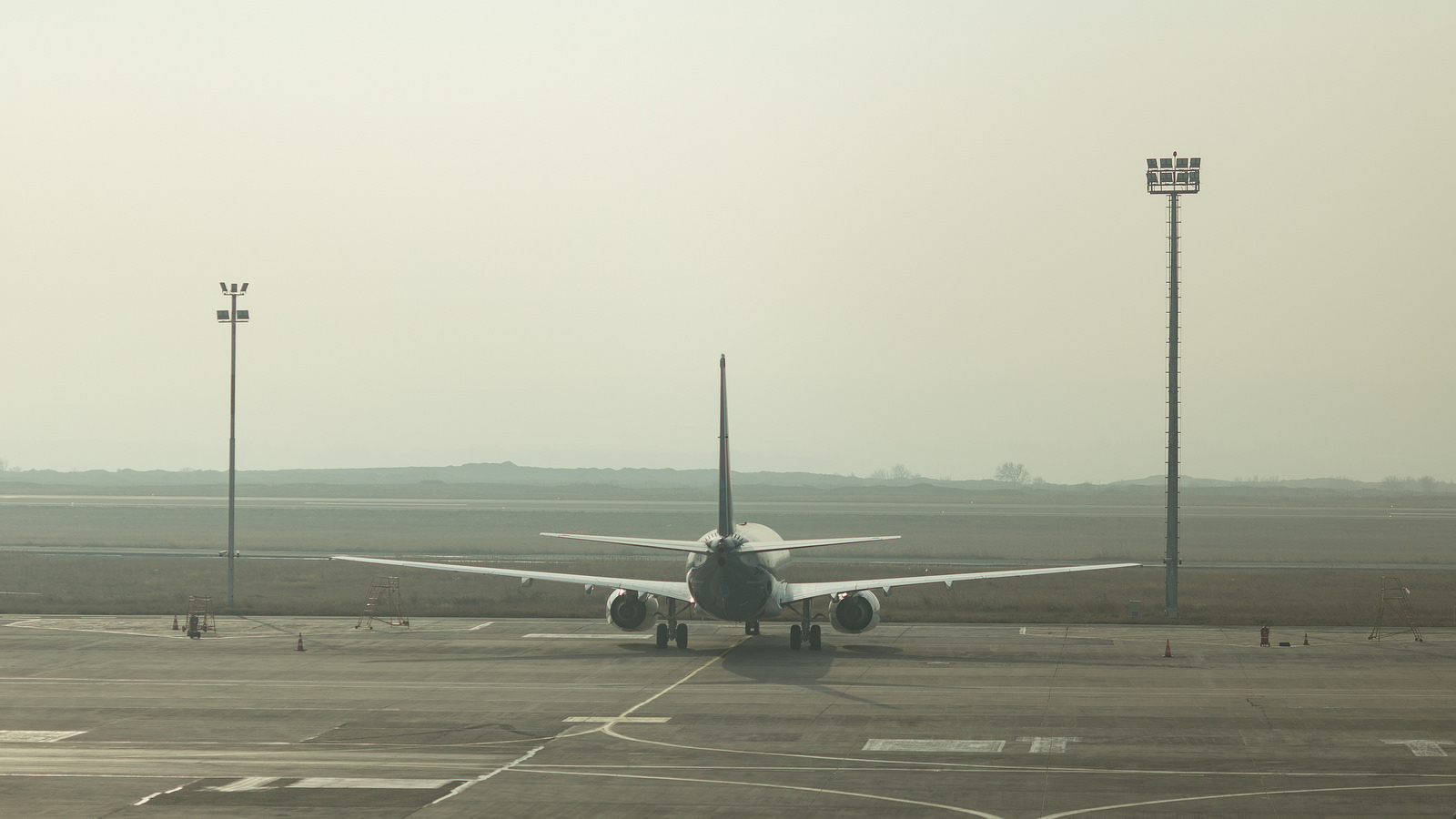 Morning at the airport - My, Airplane, The airport, Morning