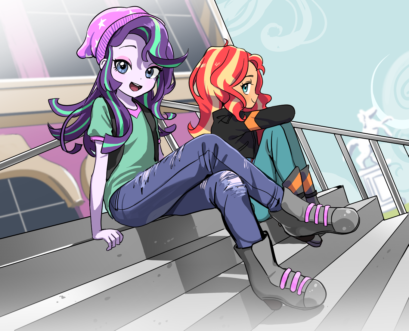 Glim and Shim - My little pony, Equestria girls, Starlight Glimmer, Sunset shimmer, Quizia