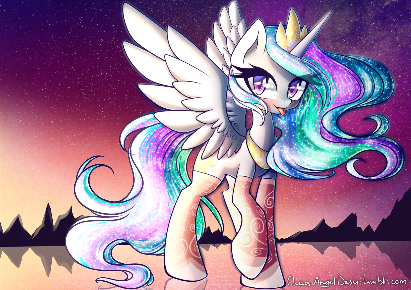 Celestia - My little pony, PonyArt, Princess celestia, Chaosangeldesu