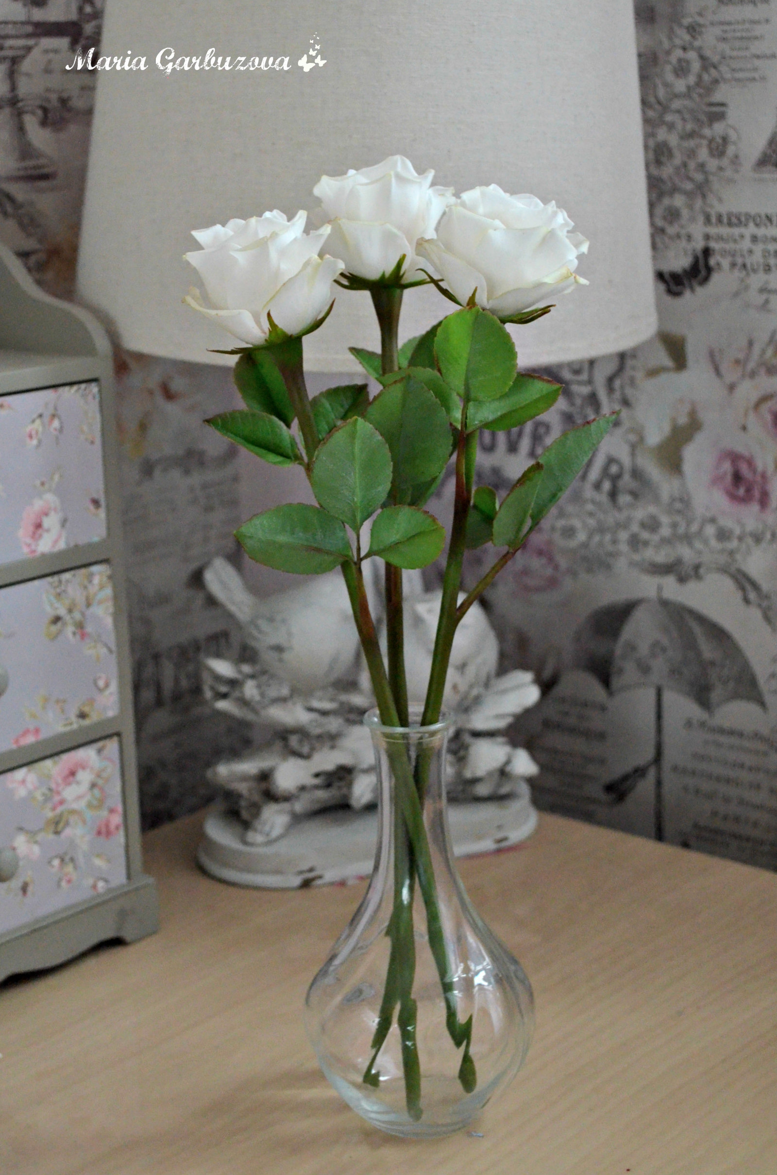 Cold porcelain handmade roses - My, Cold porcelain, With your own hands, Longpost