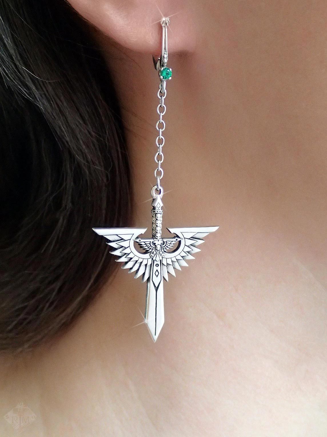 The fallen must repent! - My, Dark Angels, Silver, Longpost, Wh Art, Warhammer 40k, Earrings, Pendant, Warhammer-Crafts