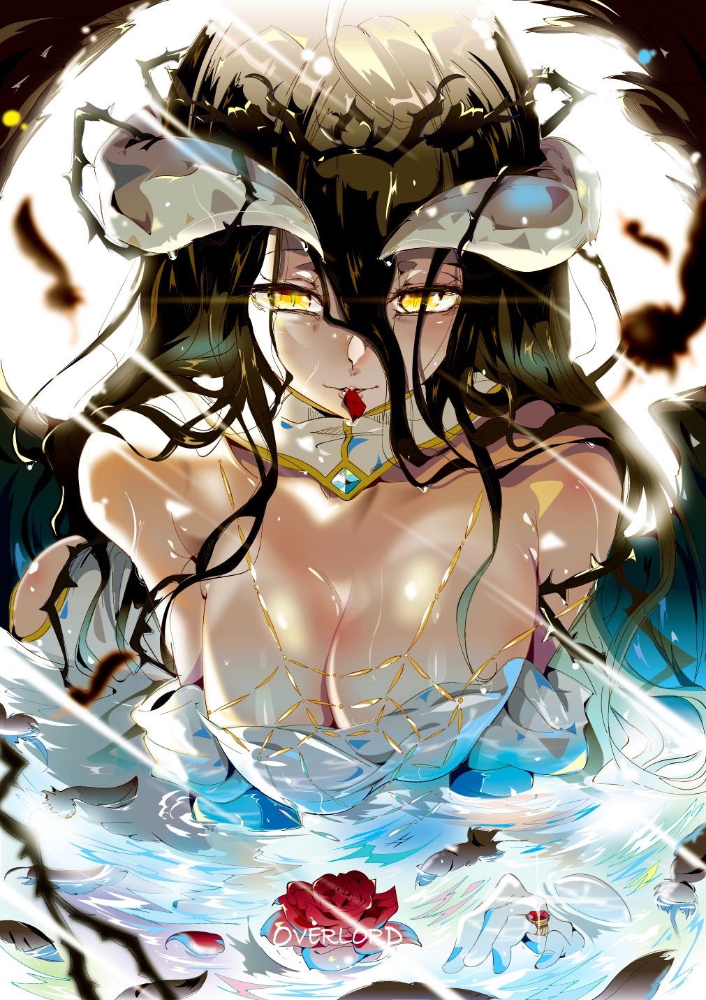 Albedo - Anime Art, Аниме, Overlord, Albedo, Aloe