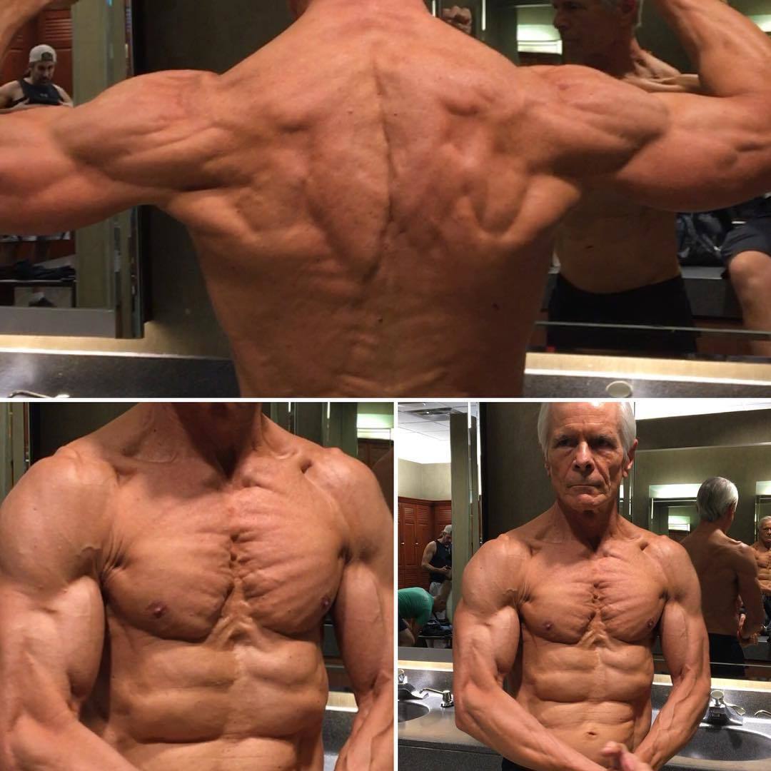 67-year-old athlete Bill Hendrix - Sport, Athletes, Gym, Workout, Elderly, Brad Pitt, Big jackpot, Motivation, GIF, Longpost