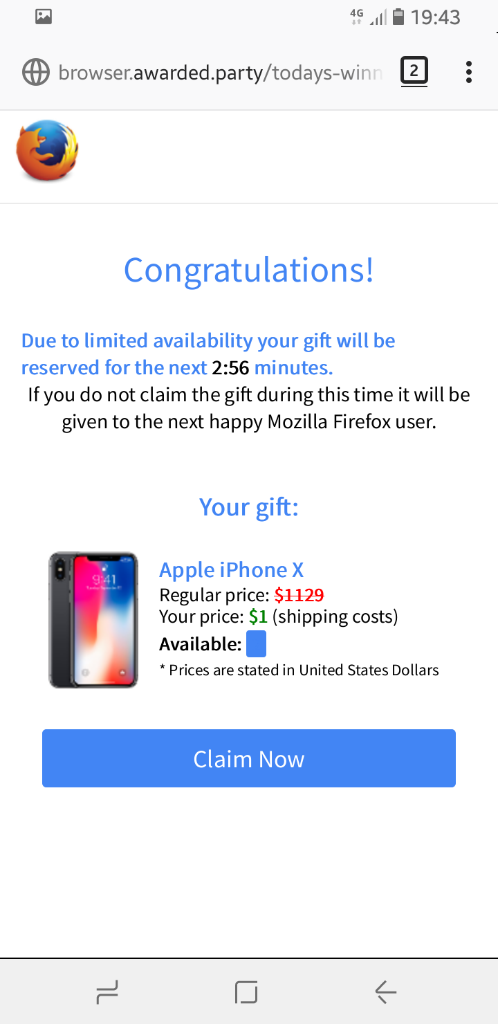 Scam in Firefox Mobile - My, Firefox, Virus, Attention, Theft, Longpost, Theft