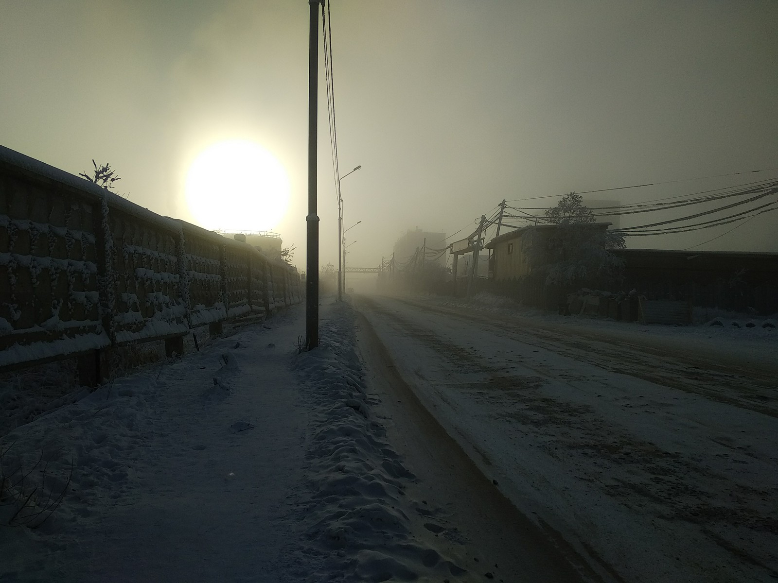 Yakutsk at -45 - My, Yakutsk, Winter, Fog, freezing, Longpost