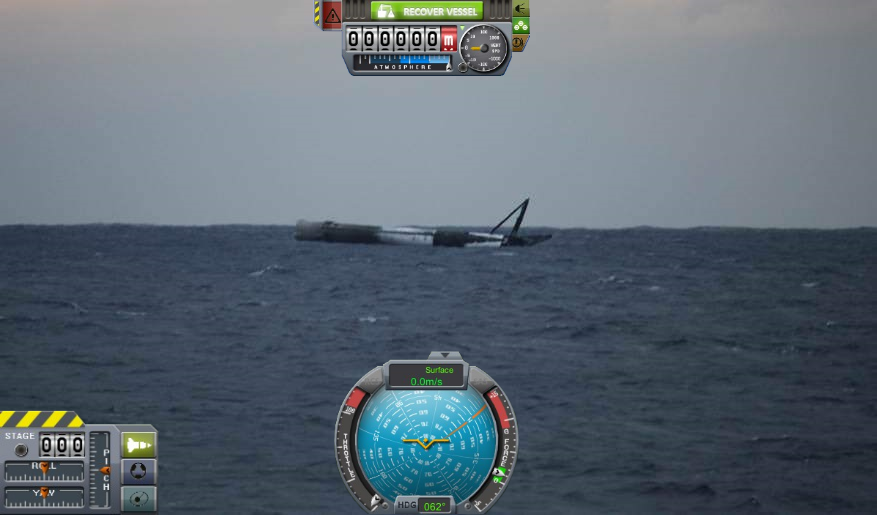 SpaceX accidentally landed a spent stage on the water - Spacex, Falcon 9, Landing, Kerbal space program, Fail, Longpost