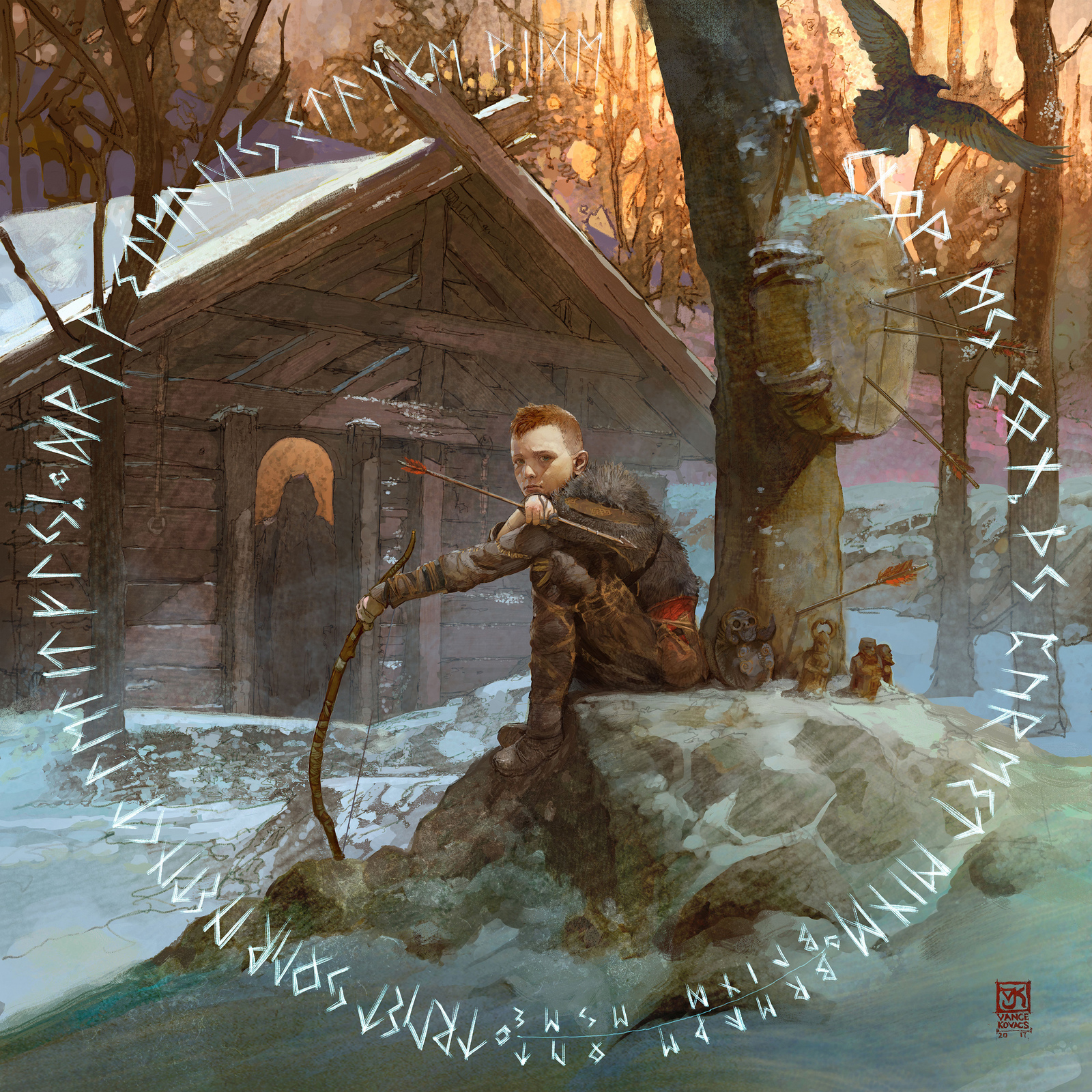 Artwork God of War в высоком разрешении - God of War, Game Art, Длиннопост, Vance Kovacs