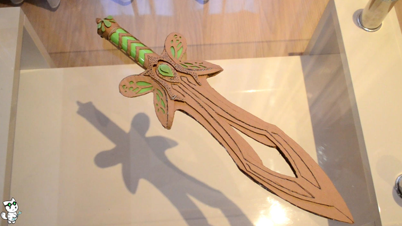 Cardboard Butterfly Sword (DOTA2) - My, Sword, , Butterfly, Cardboard, Models, With your own hands, Do it yourself, Dota 2, Longpost