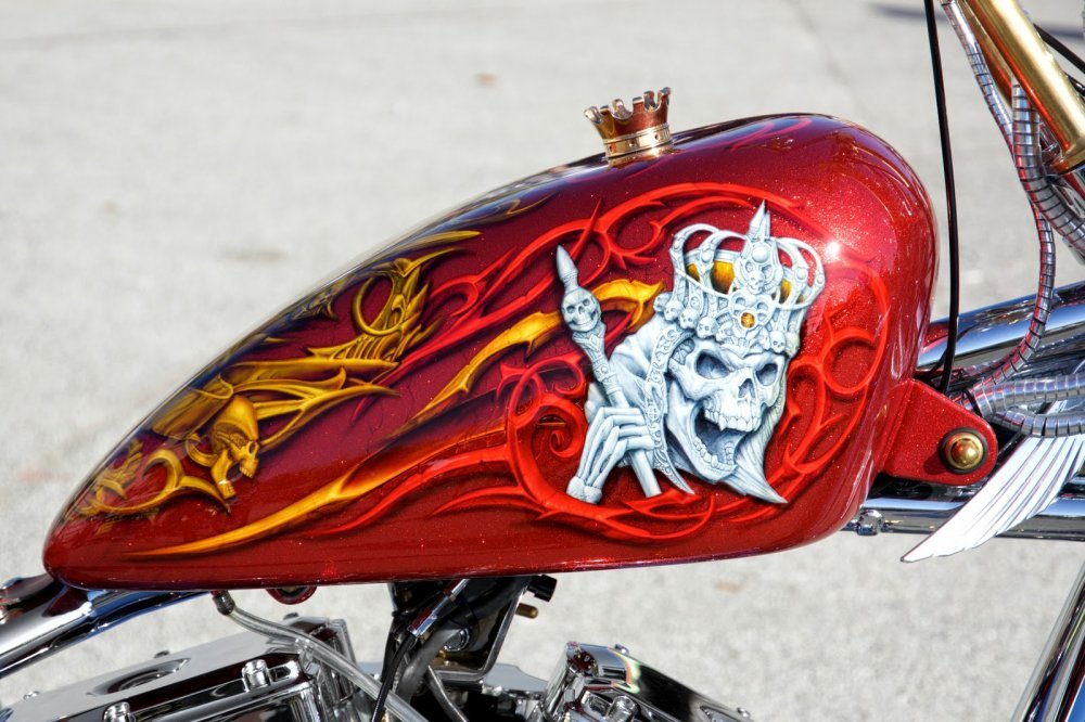 Painted gas tanks. - NSFW, Gas tank, Customization, Airbrushing, Pinstriping, Longpost