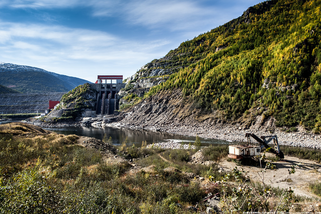 Kolyma HPP - a unique power plant built in permafrost! - , Hydroelectric power station, Kolyma, Landscape, Longpost, The photo