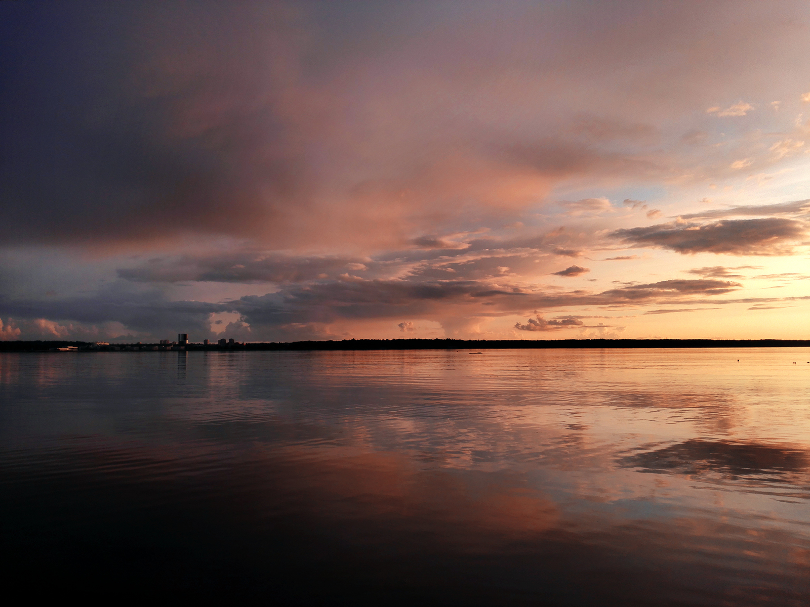 Calm Baltic Sea - My, Sea, Sunset, The photo, Tallinn