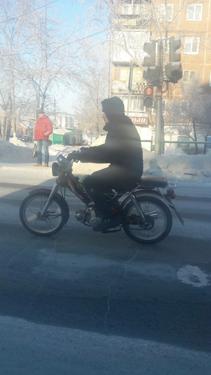 Severe Siberian bikers. - Bikers, freezing, Siberia, Motorcyclists