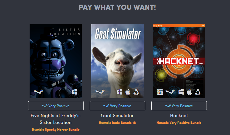 Goat Simulator, Verdun и другие... - Goat Simulator, Dead by Daylight, Humble Bundle, Bundle, Игры, Компьютерные игры, Бандл