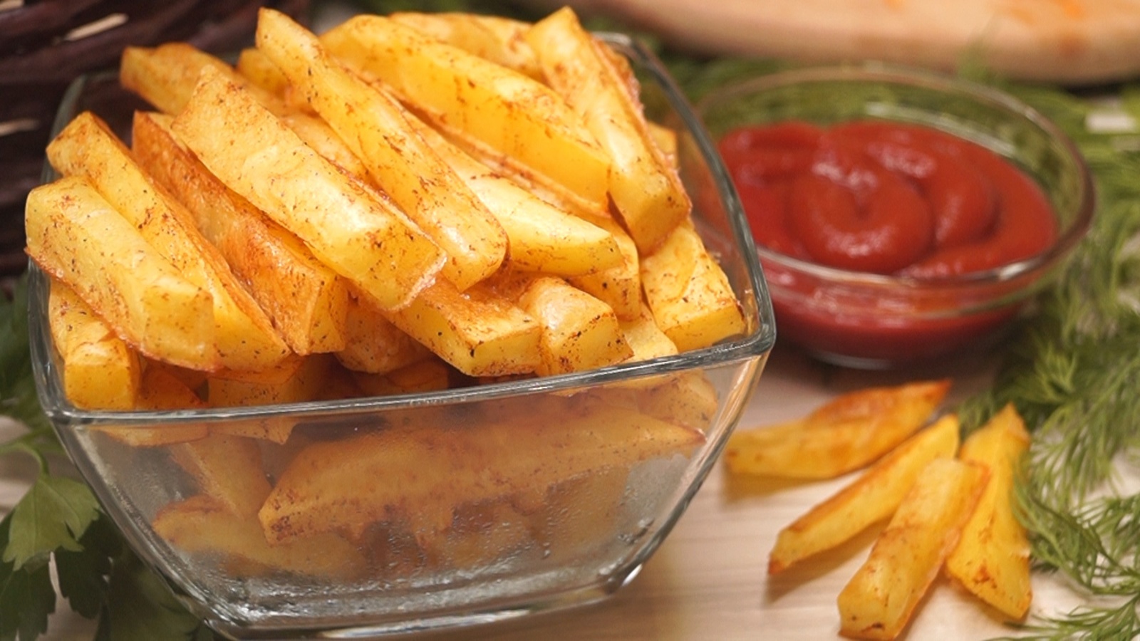 French fries without a gram of oil - My, French fries, Recipe, Video recipe, Video