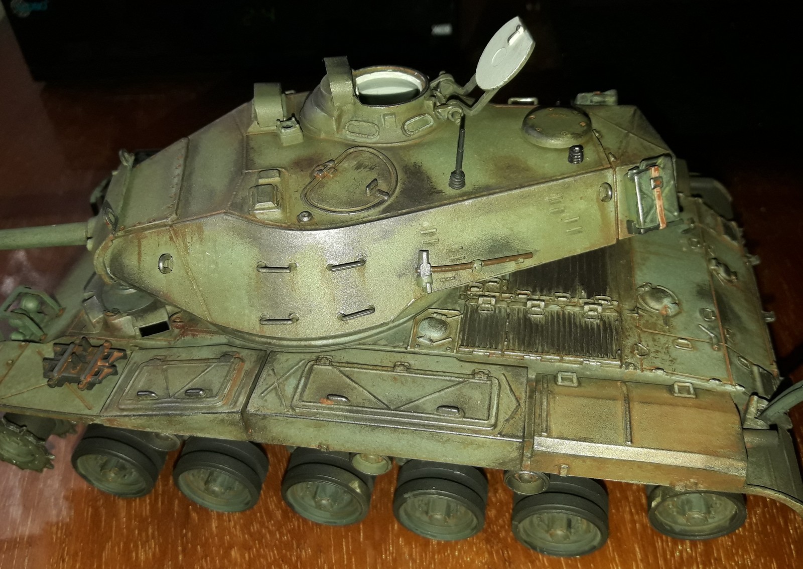 M 41 walker bulldog move on. - Scale model, Stand modeling, Modeling, Longpost