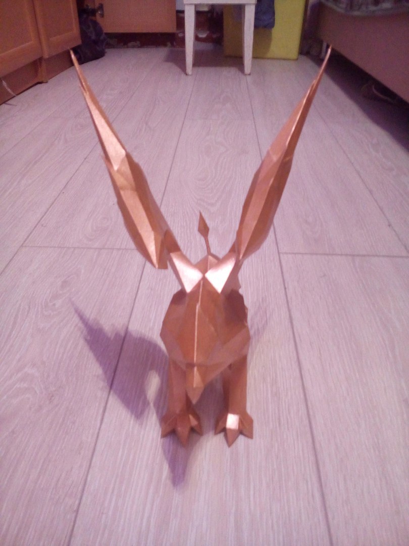 Griffin painted - My, Papercraft, With your own hands, Longpost