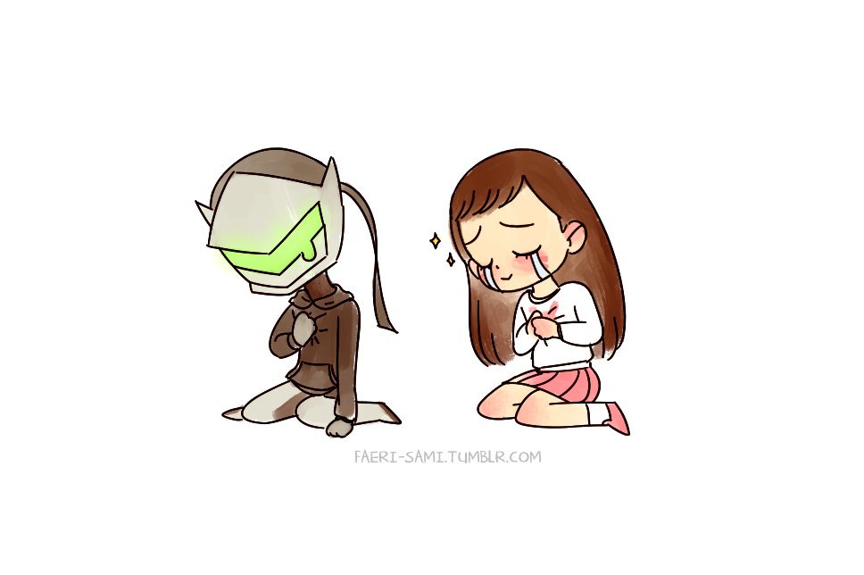 Milota - Overwatch, Comics, Genji, Dva, Zenyatta, , Longpost