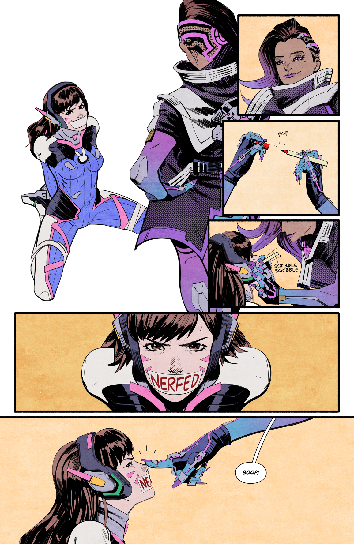 Tried and nerfed - Overwatch, Dva, Sombra, Comics, 