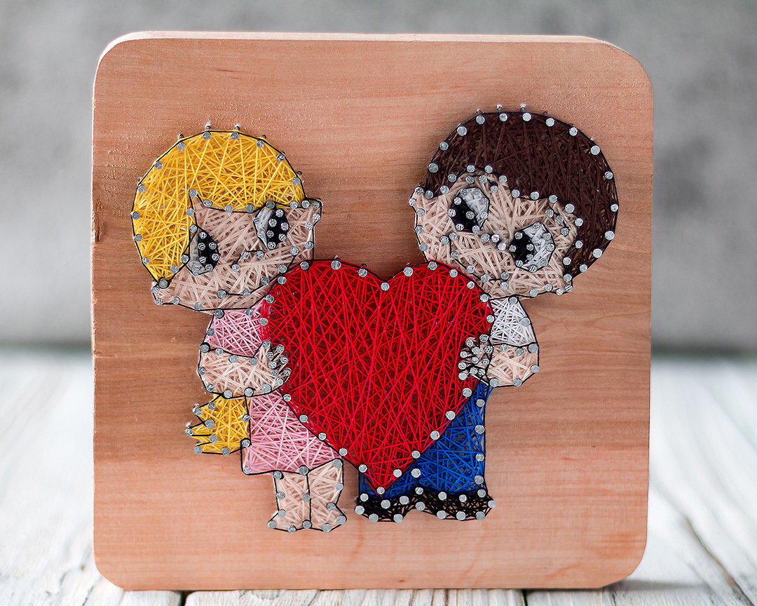 Love is... - Моё, String Art, Ручная работа, Моё, Рукоделие, Рукоделие без процесса, Своими руками, Картина, Любовь, Длиннопост