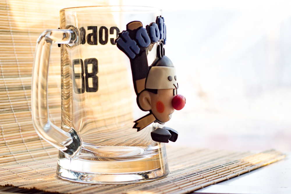 Hockey beer mug Hooligans - My, Handmade, Polymer clay, Beer, Кружки, Hockey, Presents, Beer mug, Handmade, Longpost