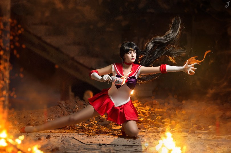 Cosplay Sailor Venus & Sailor Mars (Sailor Moon) - Sailor Moon, Sailor Mars, , Cosplay, Longpost, Sailor Venus