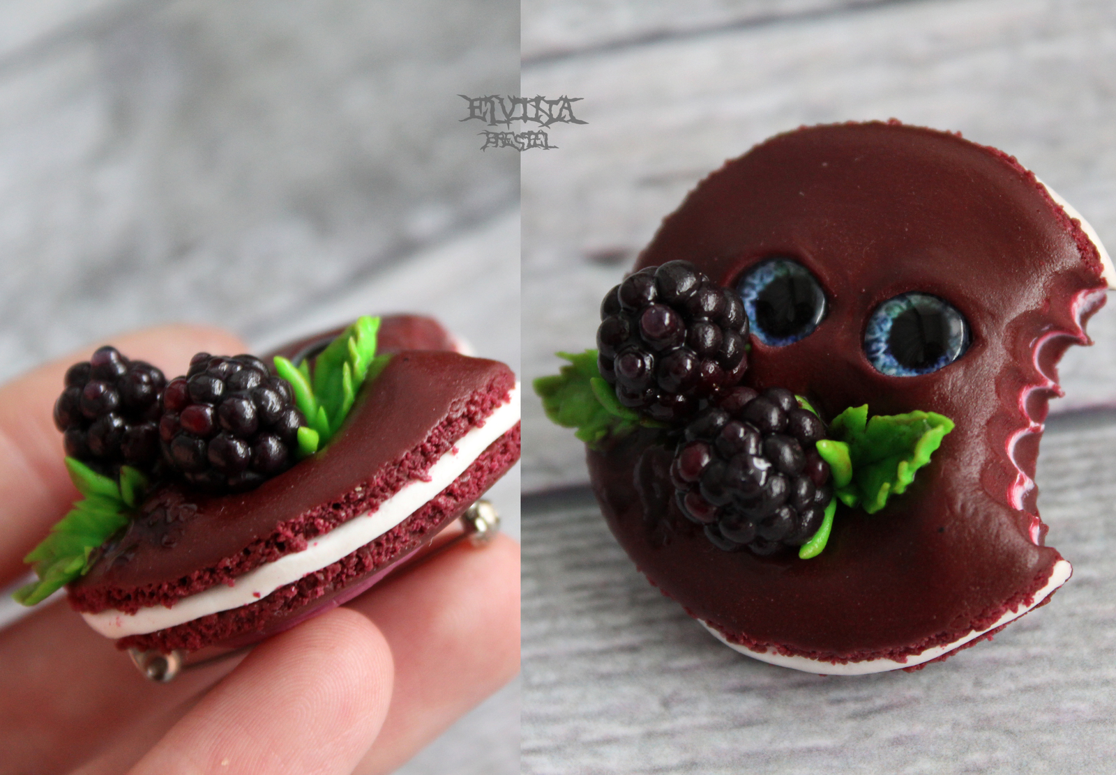 eyed food) - My, Polymer clay, Eyes, Food