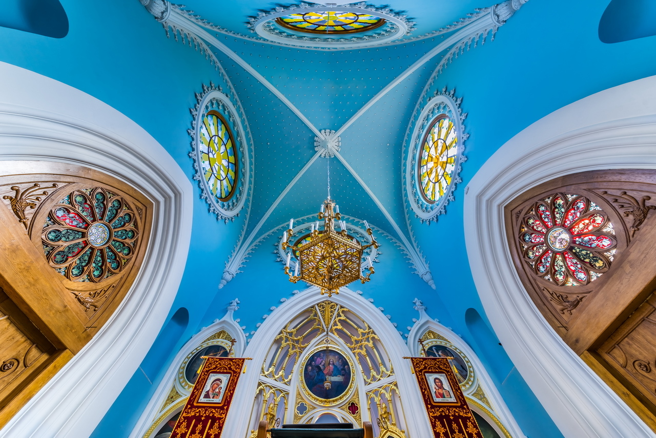 Gothic chapel (interior) - My, Peterhof, Gothic Chapel, Gothic, Saint Petersburg, Belimov-Gushchin, Religion, Christianity, Longpost