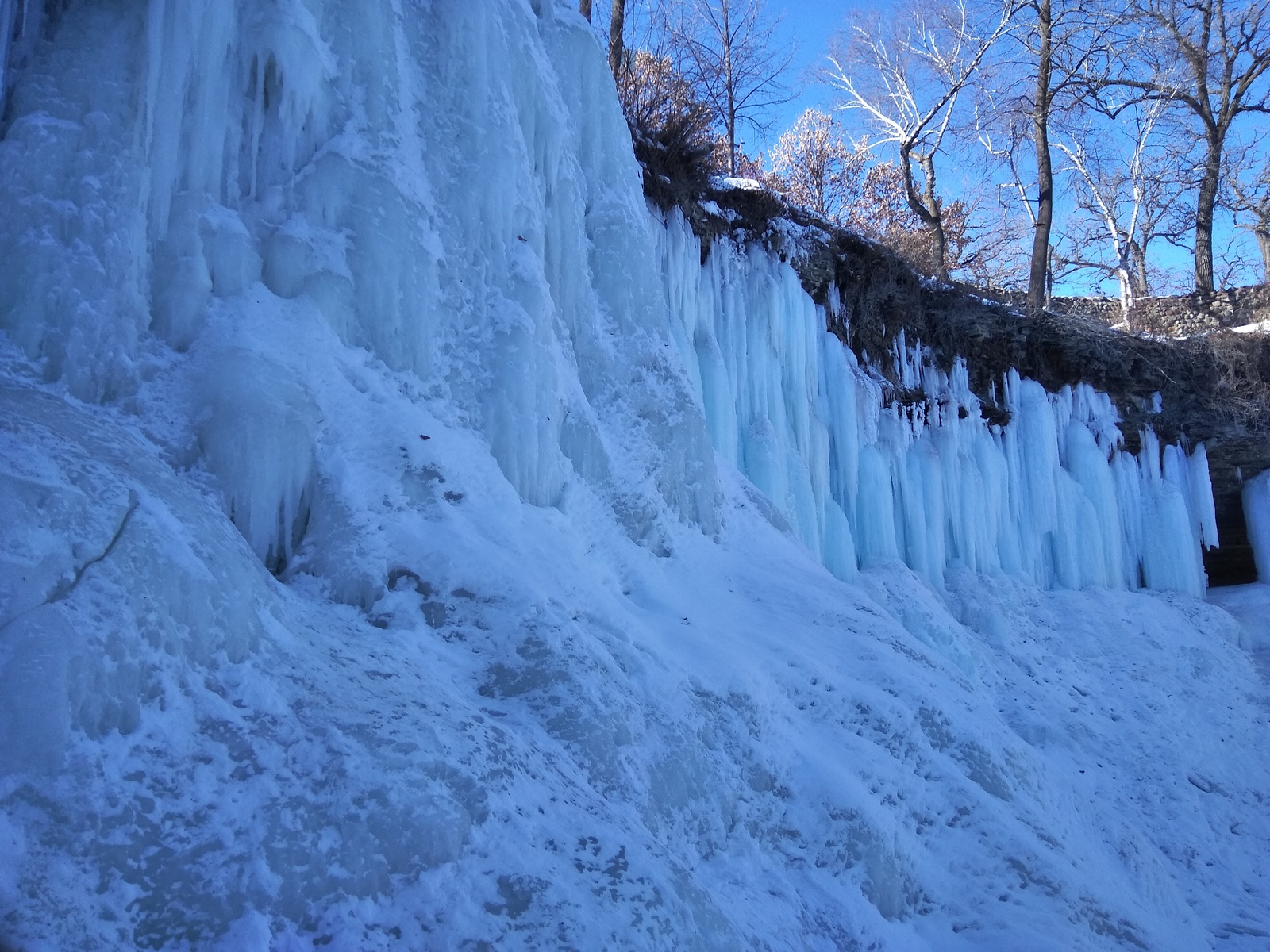 Полностью замёрзший водопад в Миннесоте!!! - Моё, США, Водопад, Дикая природа, Зима, Миннесота, Длиннопост