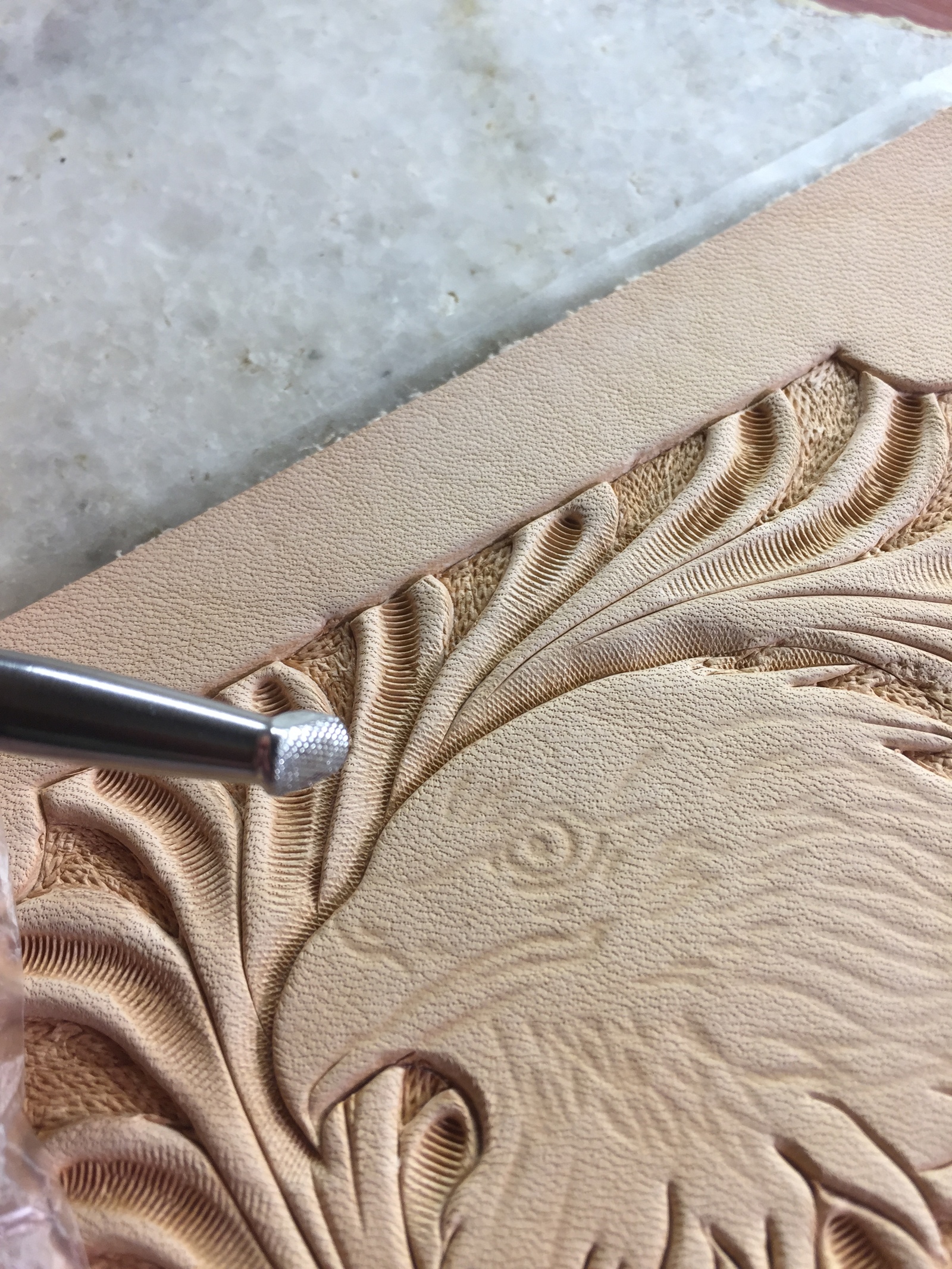 Embossed eagle - My, Leather, Leather craft, Leather products, Embossing on leather, , Cover, , Longpost